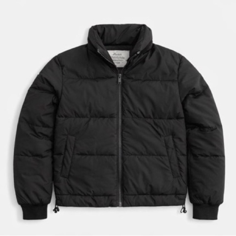 Black Puffer Hollister Jacket